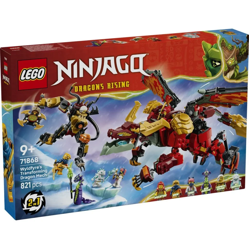 LEGO NINJAGO ROBOTUL DRAGON TRANSFORMATOR AL LUI WYLDFYRE 71868