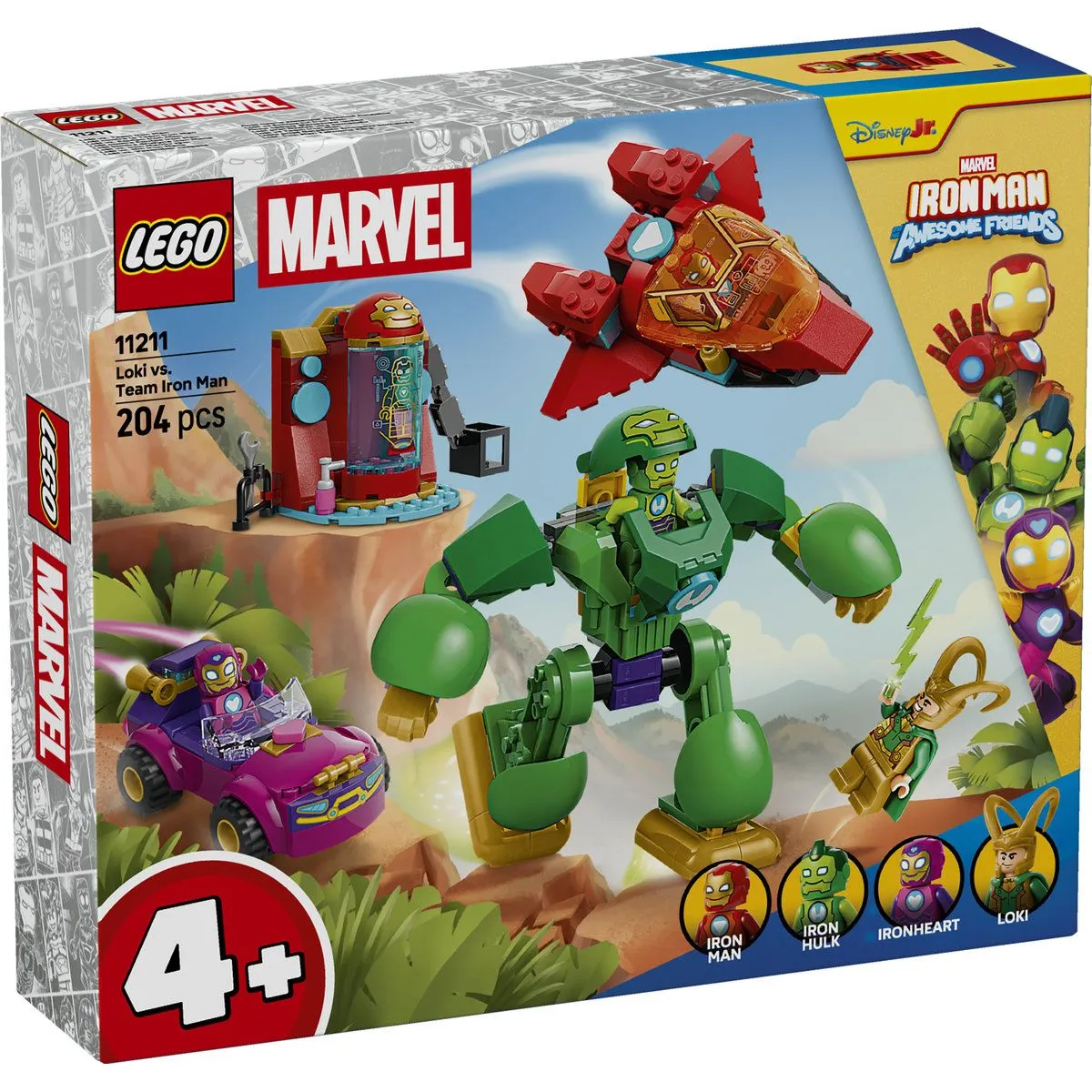 LEGO MARVEL IRON MAN SI PRIETENII SAI UIMITORI LOKI VS ECHIPA LUI IRON MAN 11211