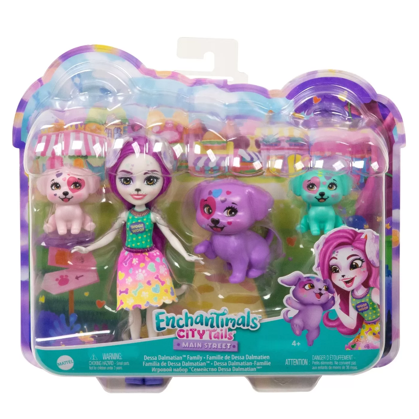 ENCHANTIMALS CITY TAILS MAIN STREET FAMILIA DESSEI DALMATIAN