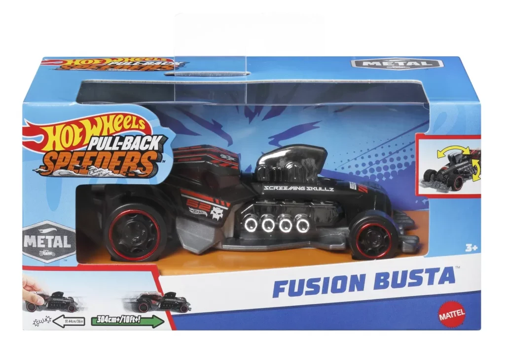 HOT WHEELS MASINUTA METALICA CU SISTEM PULL FUSION BUSTA SCARA 1:43