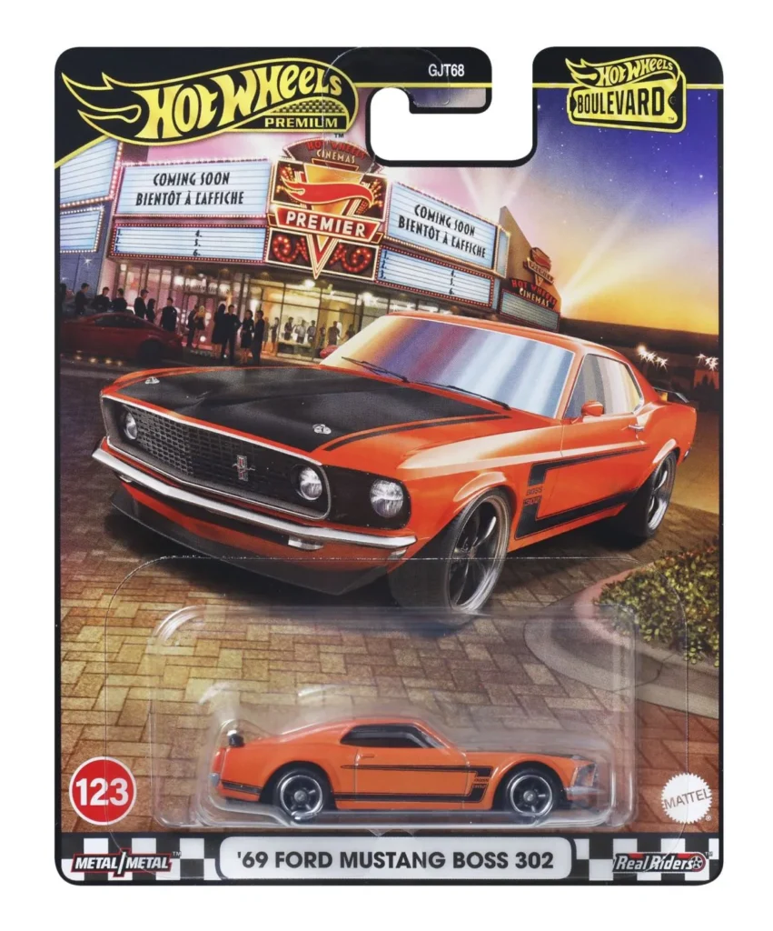HOT WHEELS PREMIUM BOULEVARD MASINUTA METALICA FORD MUSTANG BOSS 302 69 SCARA 1:64
