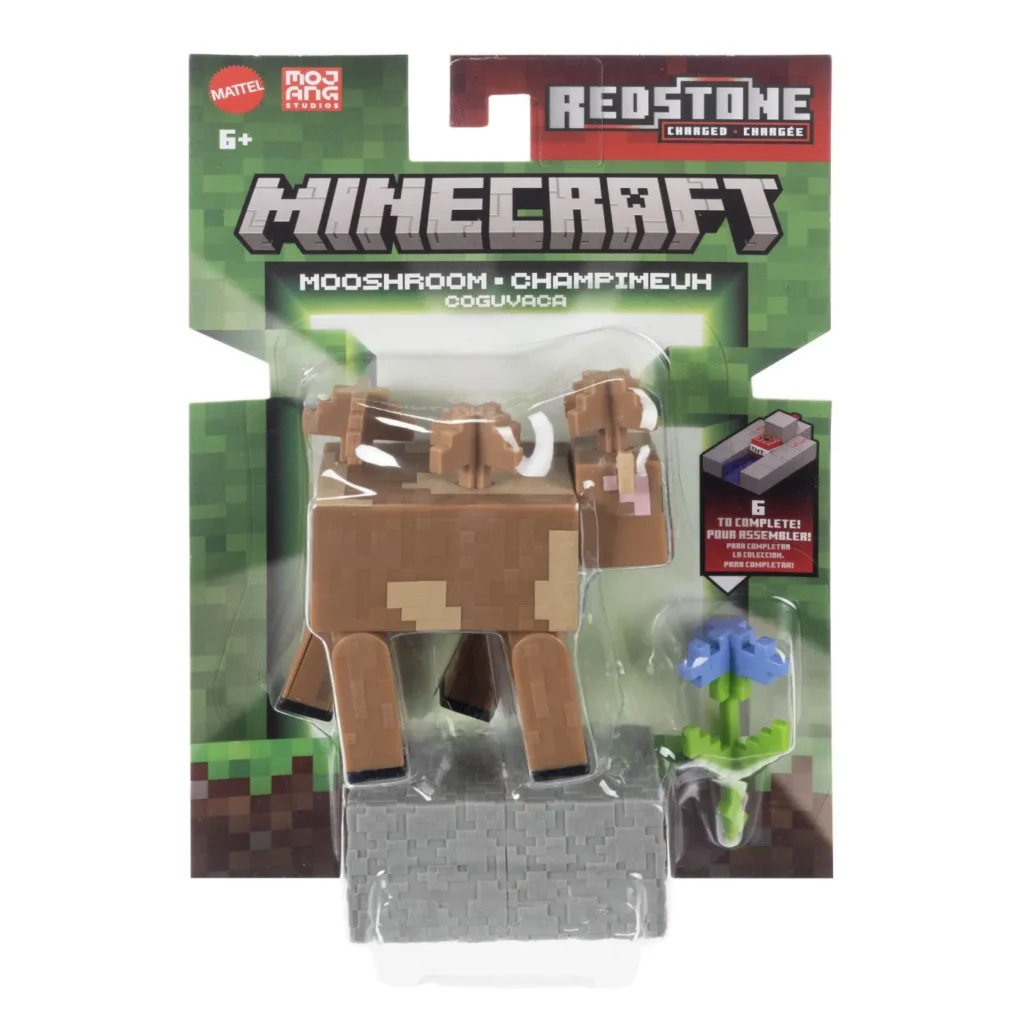 MINECRAFT CRAFT A BLOCK FIGURINA MOOSHROOM 8CM