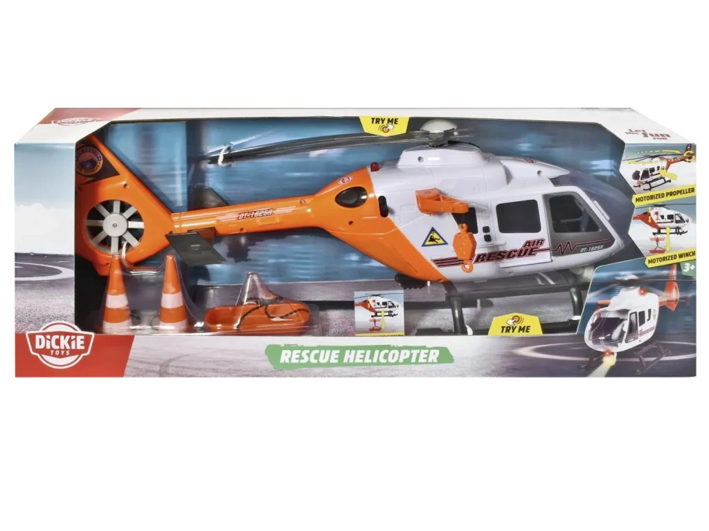 DICKIE ELICOPTER DE SALVARE MOTORIZAT CU ACCESORII 64CM