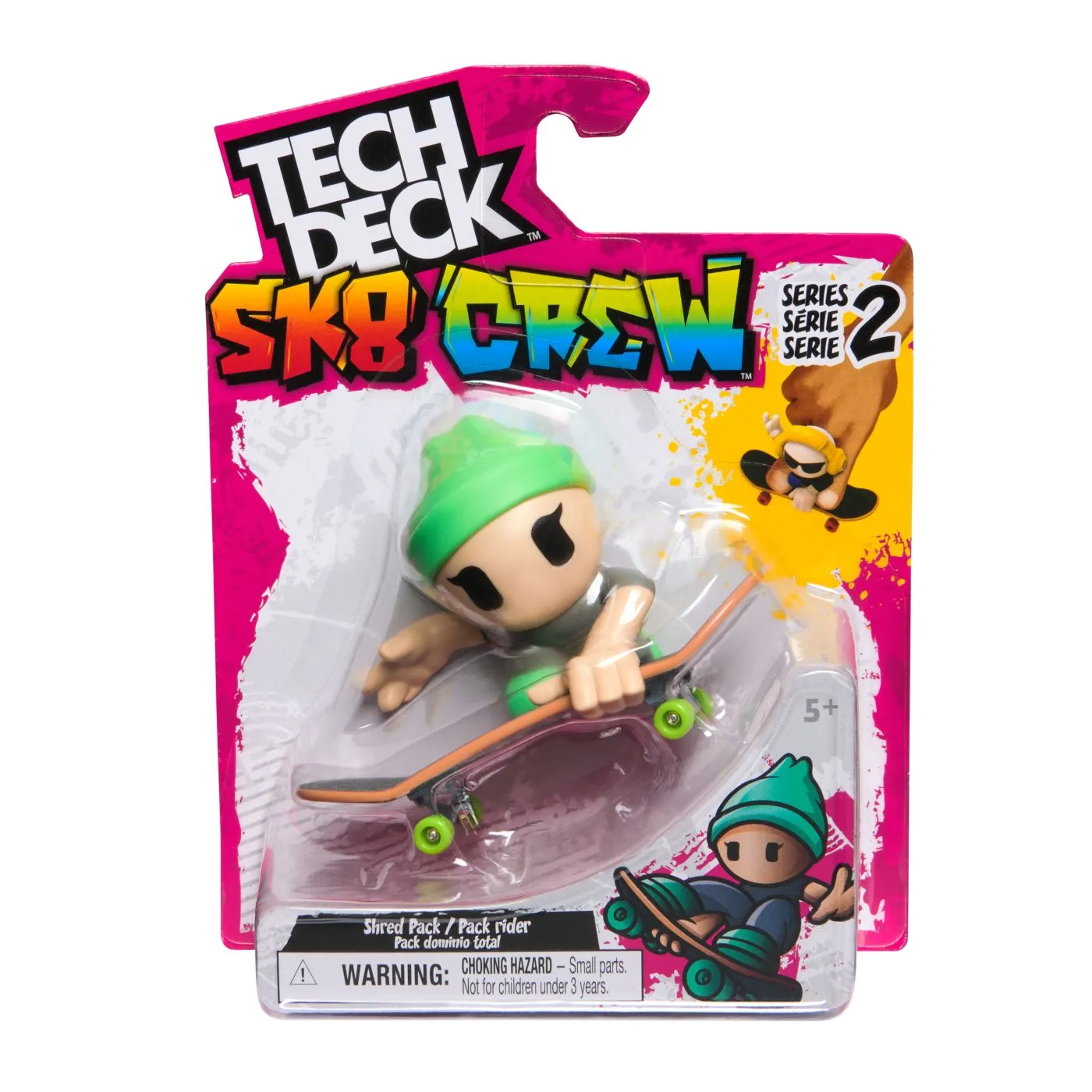 TECH DECH SK8 CREW PACHET PLACA SI FIGURINA 9.6CM SAPCA VERDE