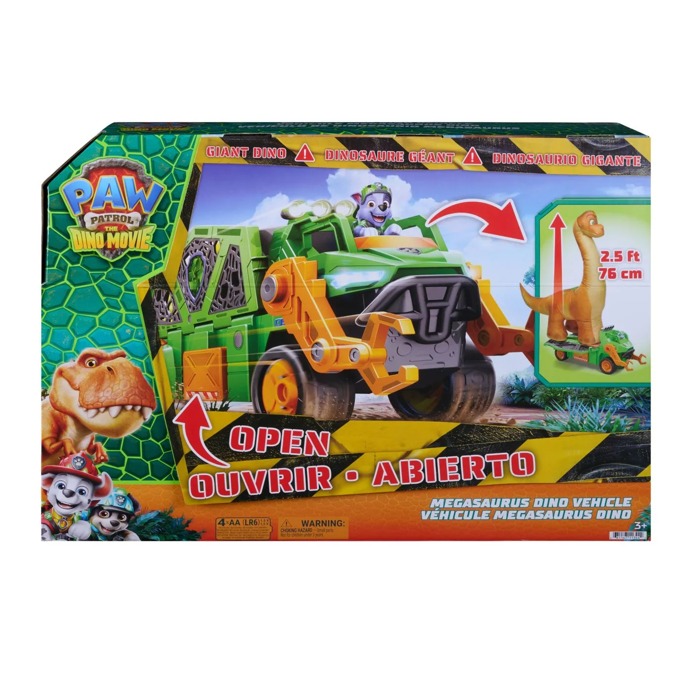 PATRULA CATELUSILOR FILMUL CU DINOZAURI VEHICUL MEGASAURUS DINO 76CM