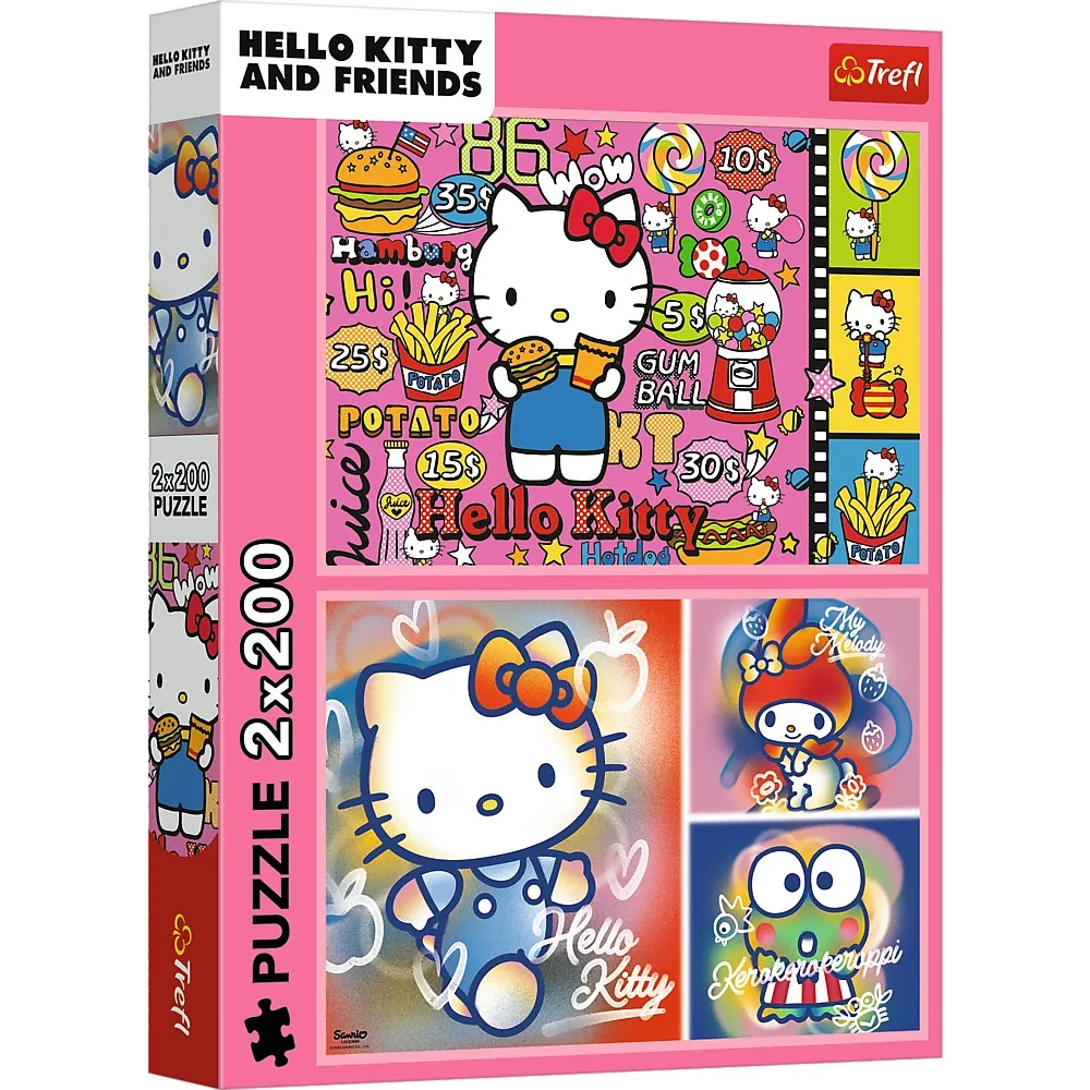 PUZZLE TREFL 2X200 HELLO KITTY SI PRIETENII