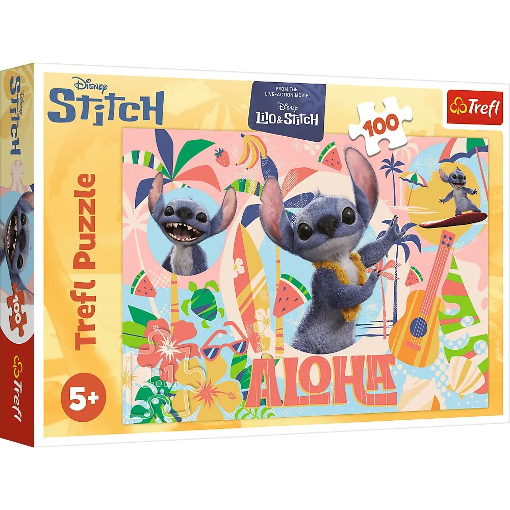 PUZZLE TREFL 100 DISNEY STITCH SI PRIETENII IN ACTIUNE