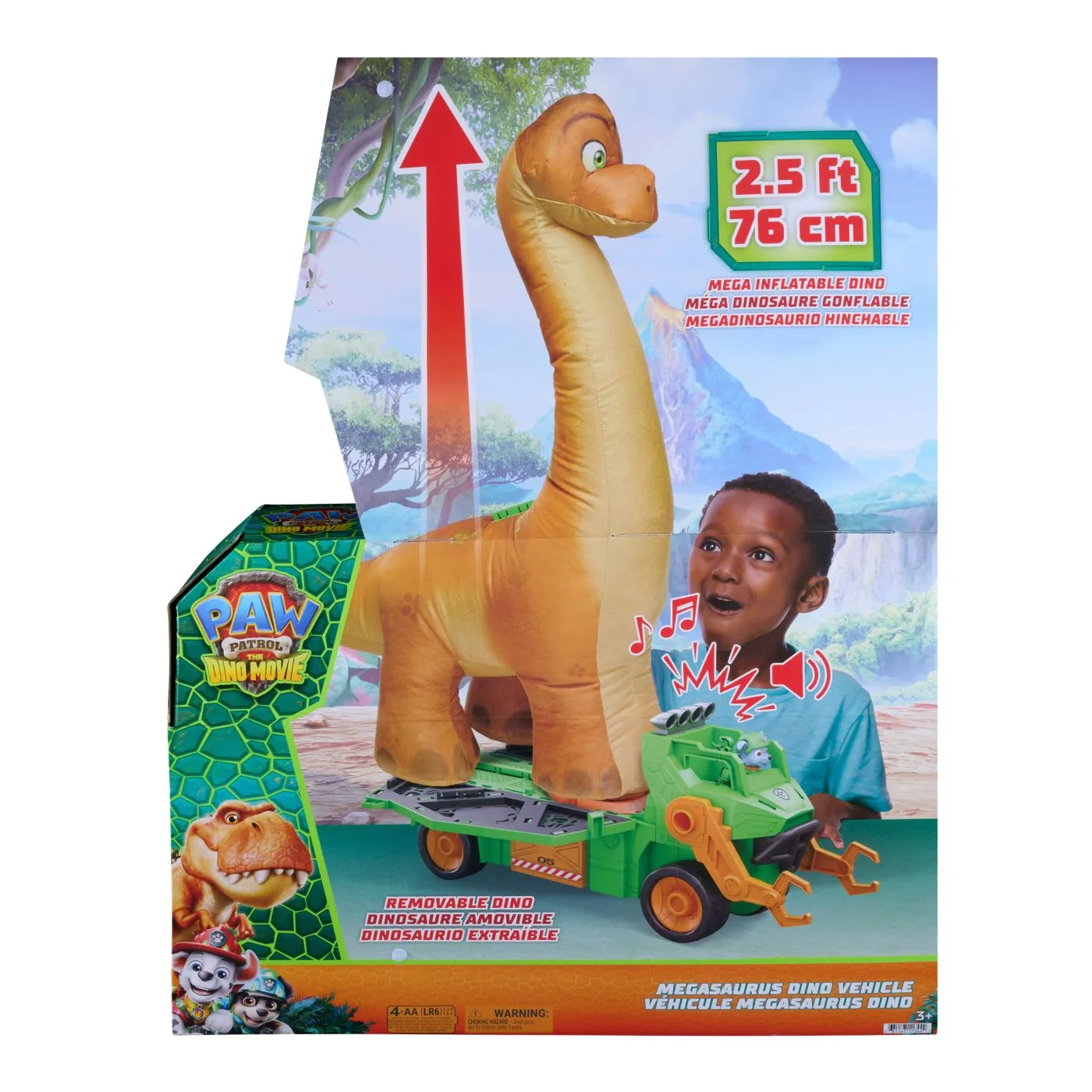PATRULA CATELUSILOR FILMUL CU DINOZAURI VEHICUL MEGASAURUS DINO 76CM - imagine 10