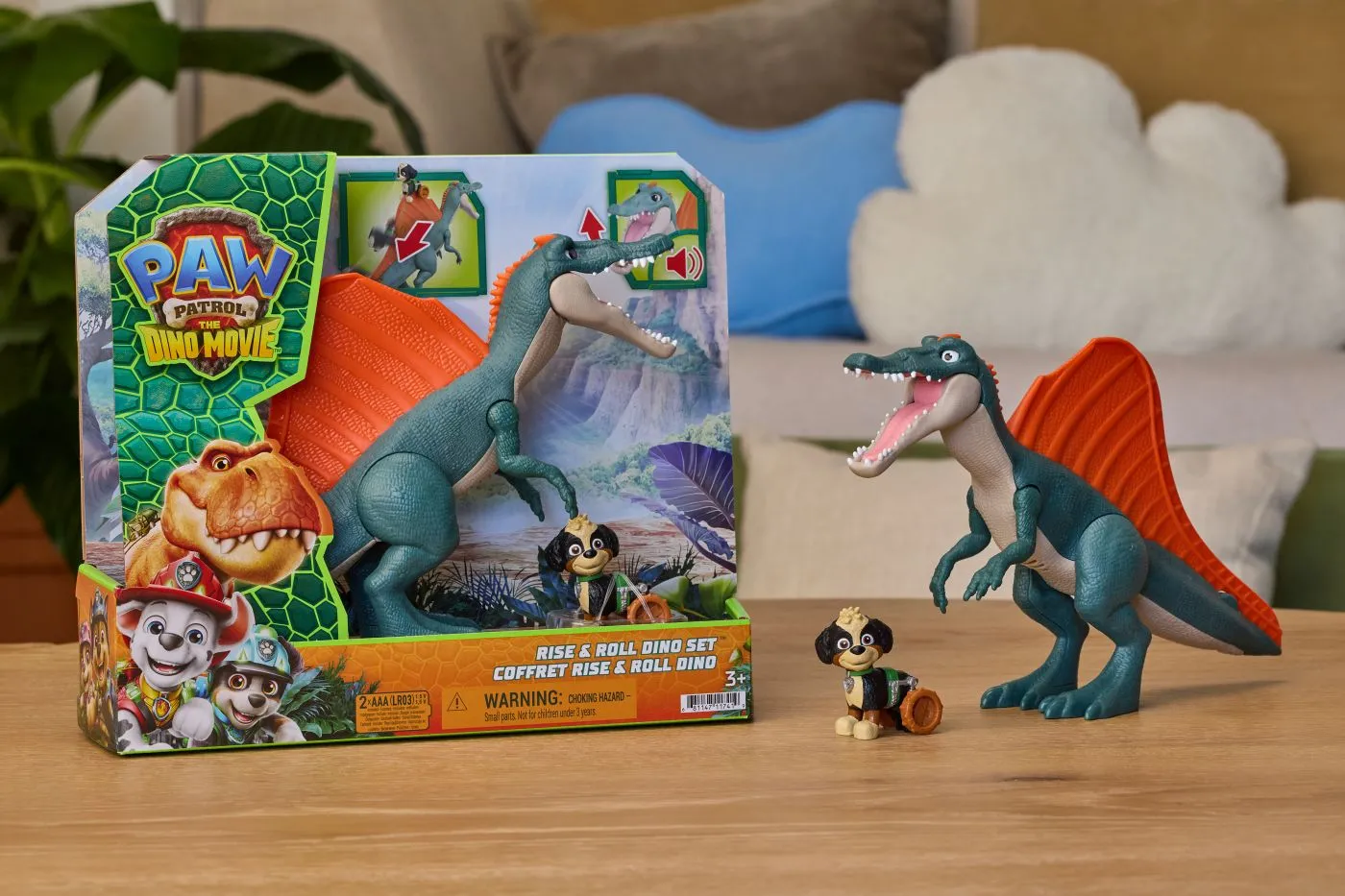 PATRULA CATELUSILOR FILMUL CU DINOZAURI SET DE JOACA DINO RISE AND ROLL CU FIGURINA - imagine 10