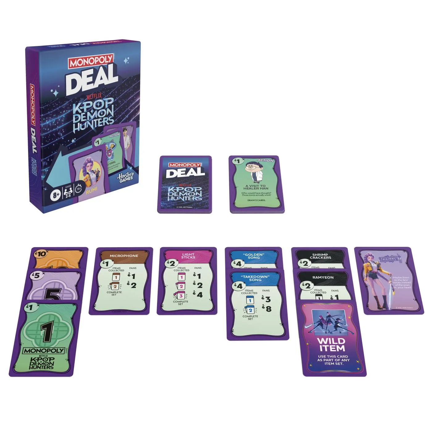 JOC MONOPOLY DEAL VANATORI DE DEMONI K POP IN LIMBA ENGLEZA - imagine 10