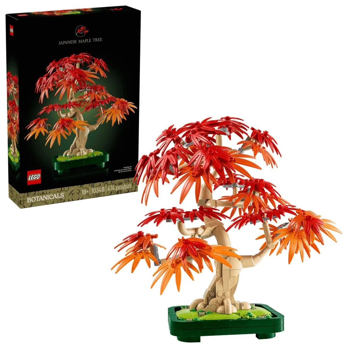 LEGO BOTANICALS BONSAI DE ARTAR JAPONEZ ROSU 10348 - imagine 10