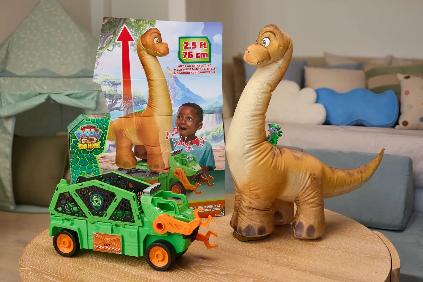 PATRULA CATELUSILOR FILMUL CU DINOZAURI VEHICUL MEGASAURUS DINO 76CM - imagine 11
