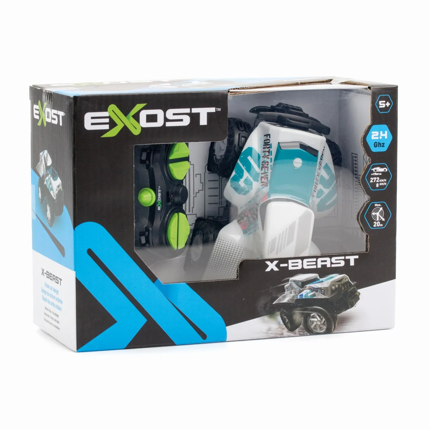 SILVERIT EXOST MASINA CU TELECOMANDA X MONSTER ALBA