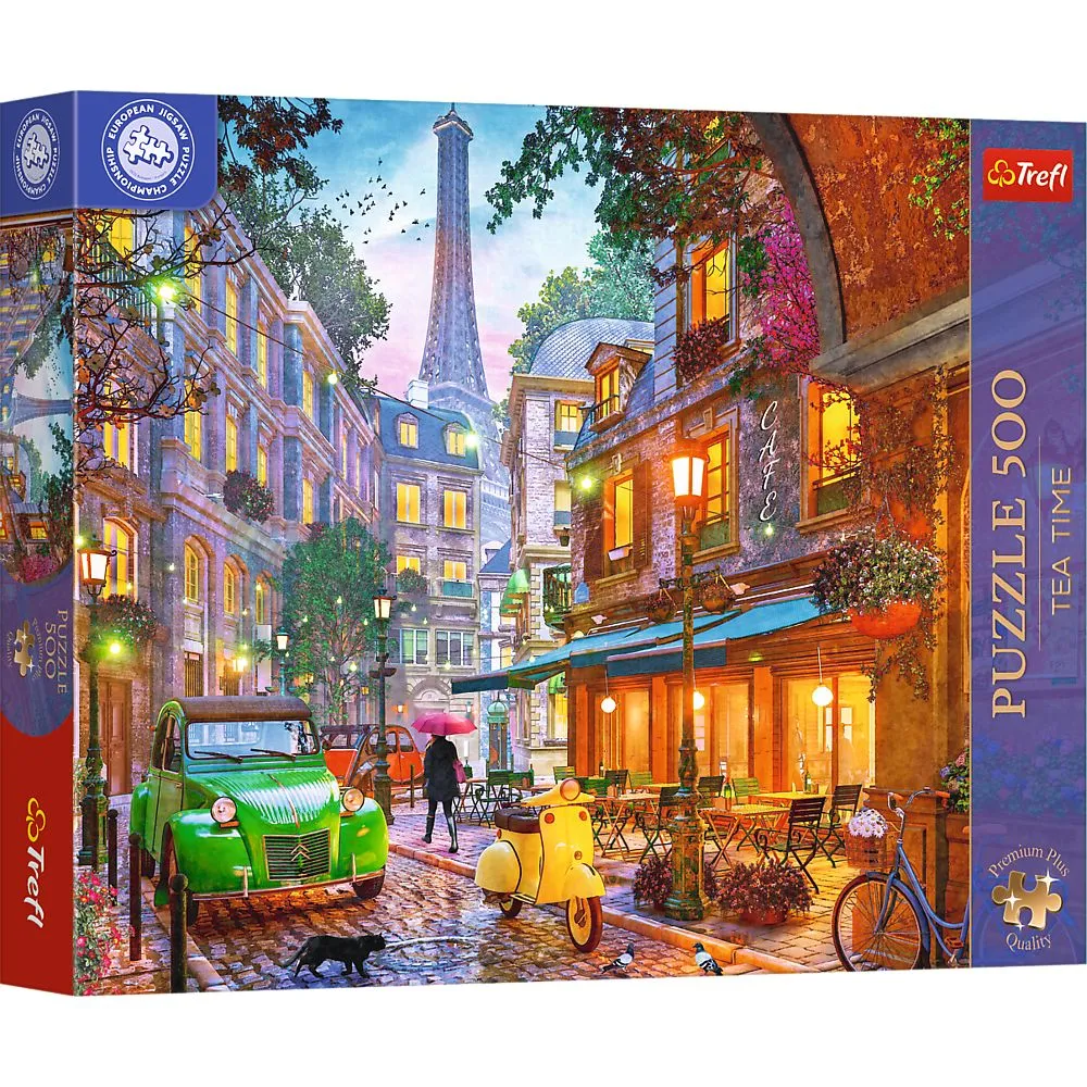 PUZZLE TREFL 500 PREMIUM PLUS TEA TIME CAMPIONATUL EUROPEAN CAFENEA DIN PARIS