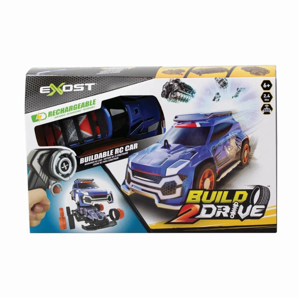 SILVERLIT EXOST BUILD 2 DRIVE MASINUTA RC ALBASTRA