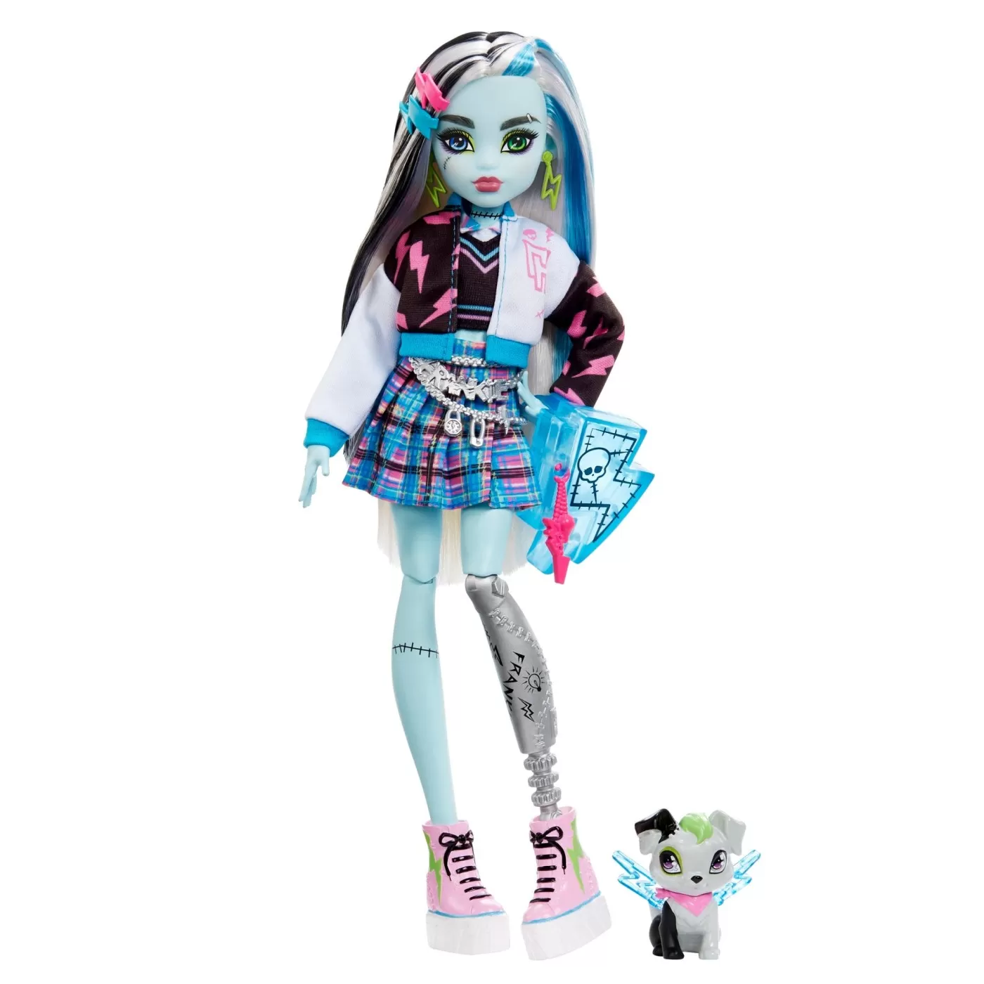 MONSTER HIGH PAPUSA FRANKIE STEIN CU ANIMALUT SI ACCESORII - imagine 2