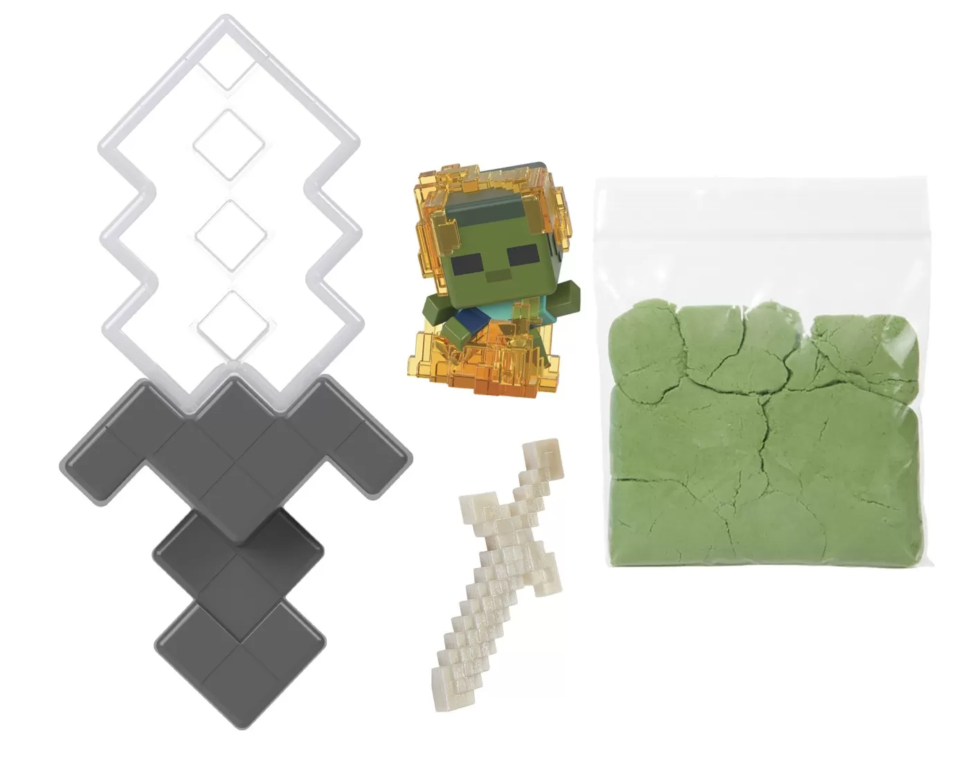 MINECRAFT MINI MODE SET EXPLORARE MINIERA GRI SI ALB - imagine 2