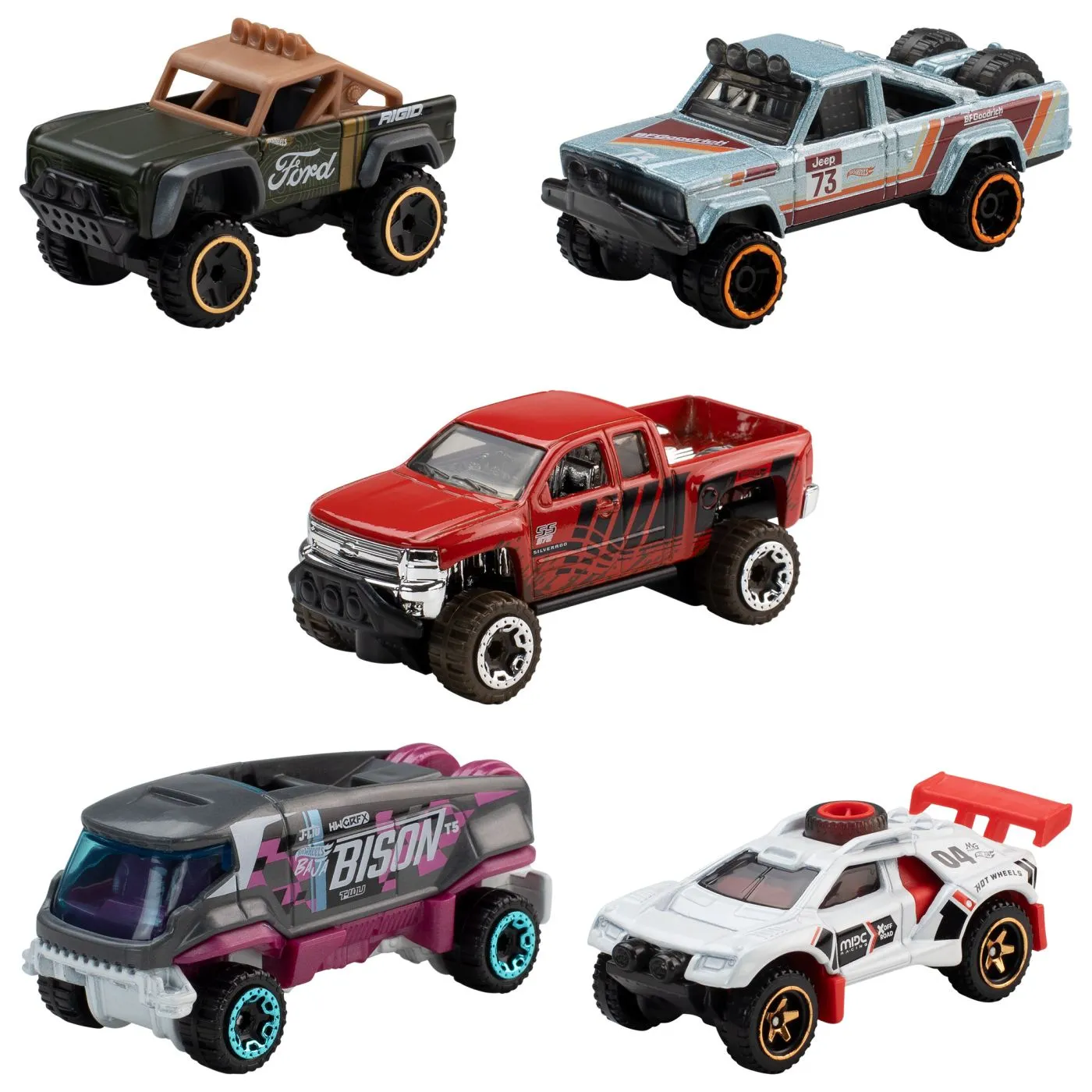 SET 5 MASINI HOT WHEELS MUD STUDS - imagine 2