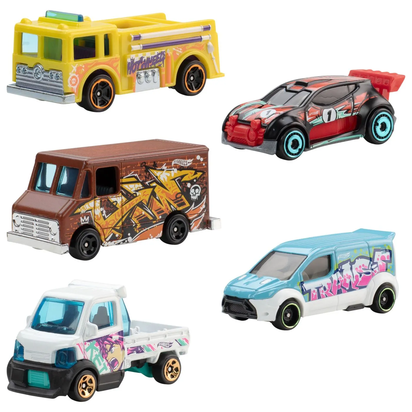 SET 5 MASINI HOT WHEELS METRO SKETCH - imagine 2