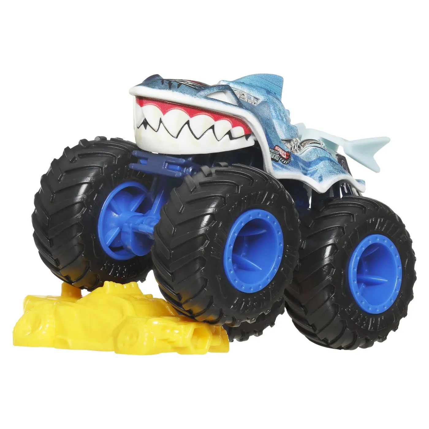 HOT WHEELS MONSTER TRUCK SHARKS VS DINOS MASINUTA GREAT BITE ECHIPA SHARK SCARA 1 LA 64 - imagine 2