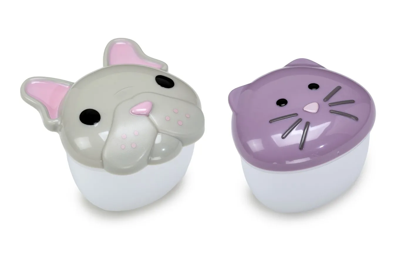 SET 2 RECIPIENTE HRANA BEBE, MELII, MODEL BULLDOG&CAT - imagine 2