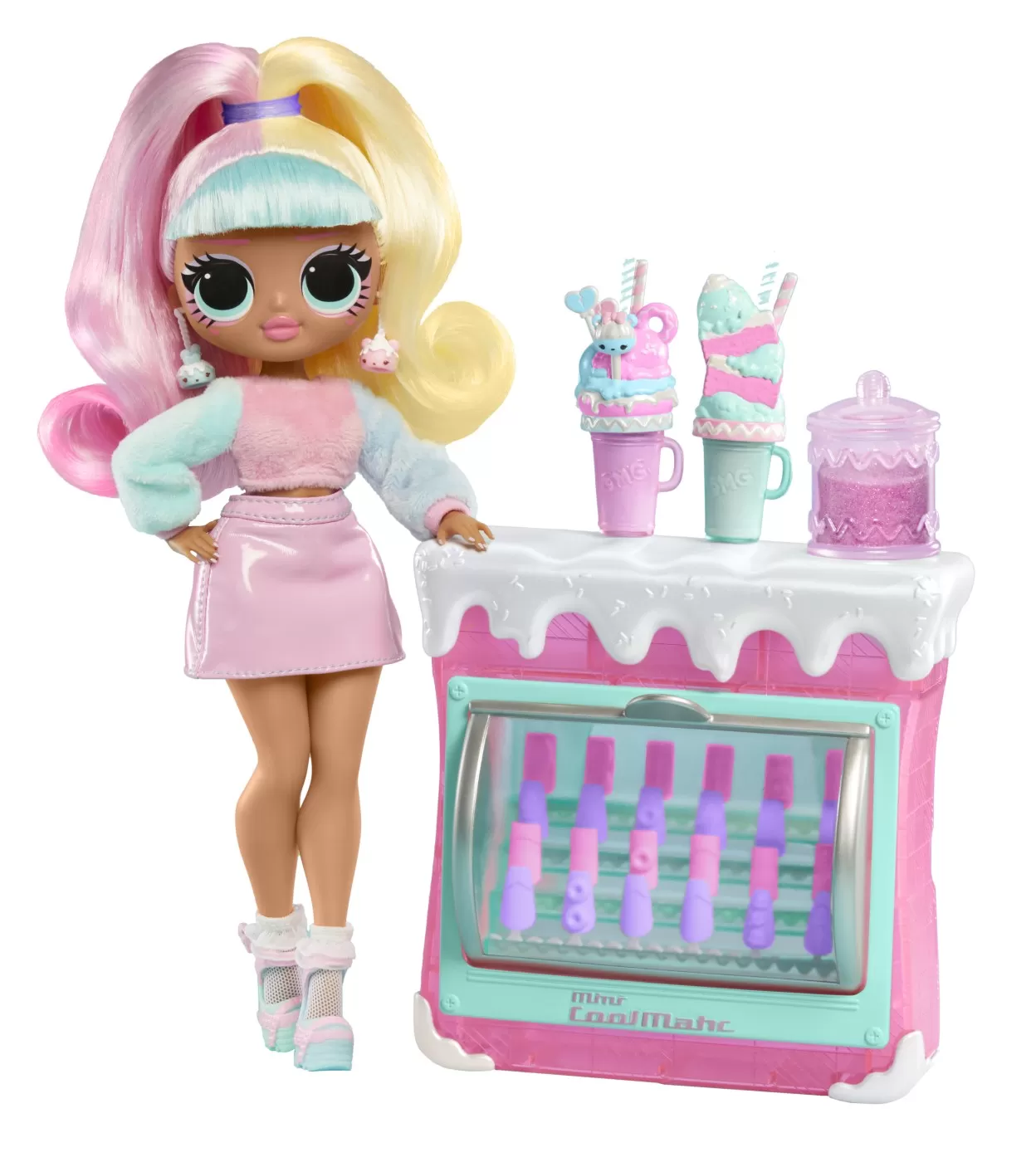 L.O.L. SURPRISE! OMG SWEET NAILS CANDYLICIOUS SPRINKLES SHOP SET PAPUSA CU ACCESORII - imagine 2