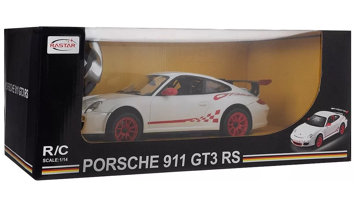 MASINA CU TELECOMANDA PORSCHE GT3 ALB CU SCARA 1 LA 14 - imagine 2