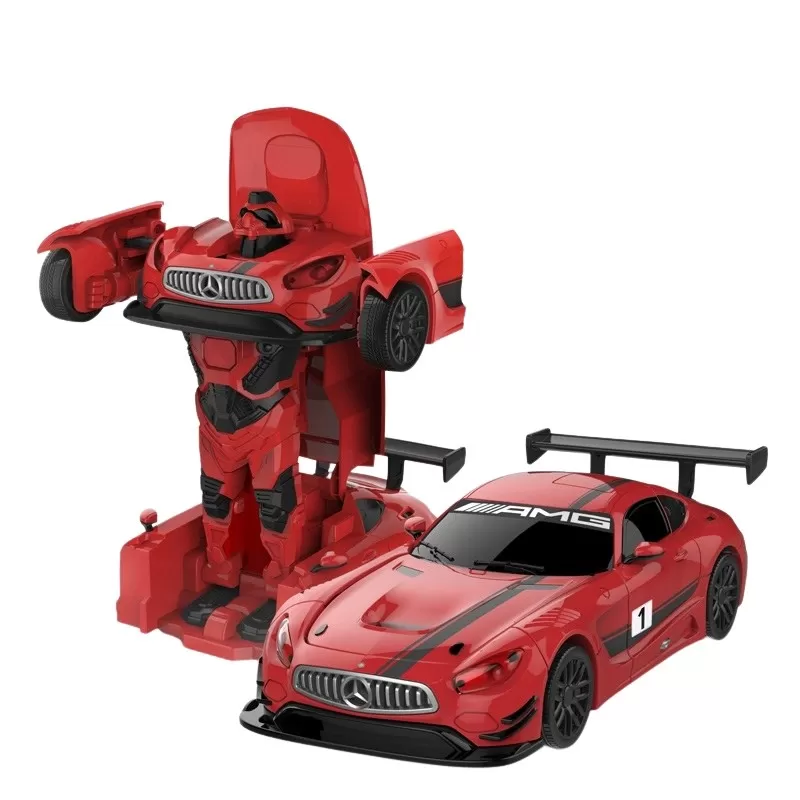 MASINUTA METALICA CONVERTIBILA MERCEDES BENZ GT3 ROSIE CU SCARA 1 LA 32 - imagine 2
