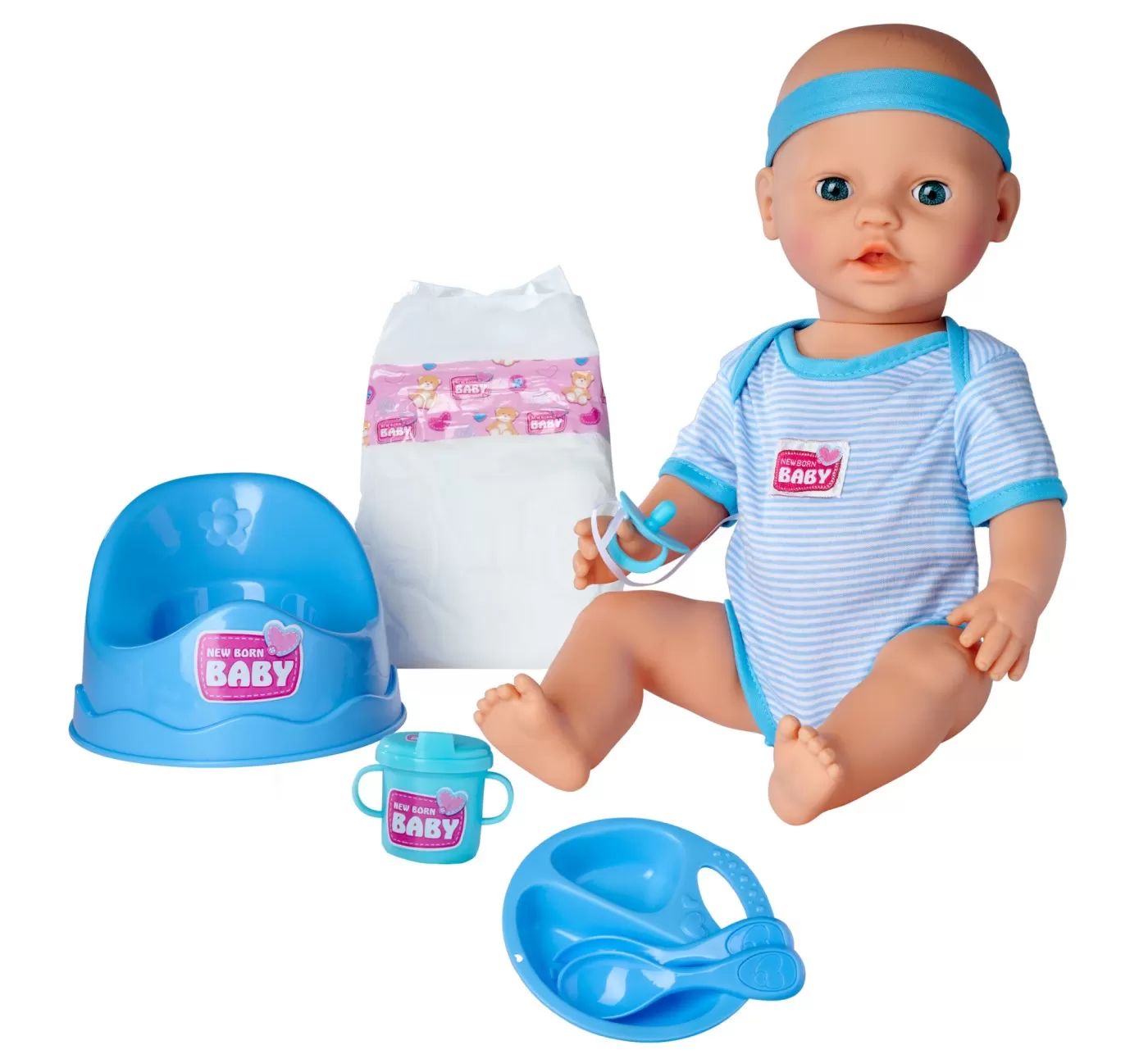 NEW BORN BABY BEBELUS 43CM - imagine 2
