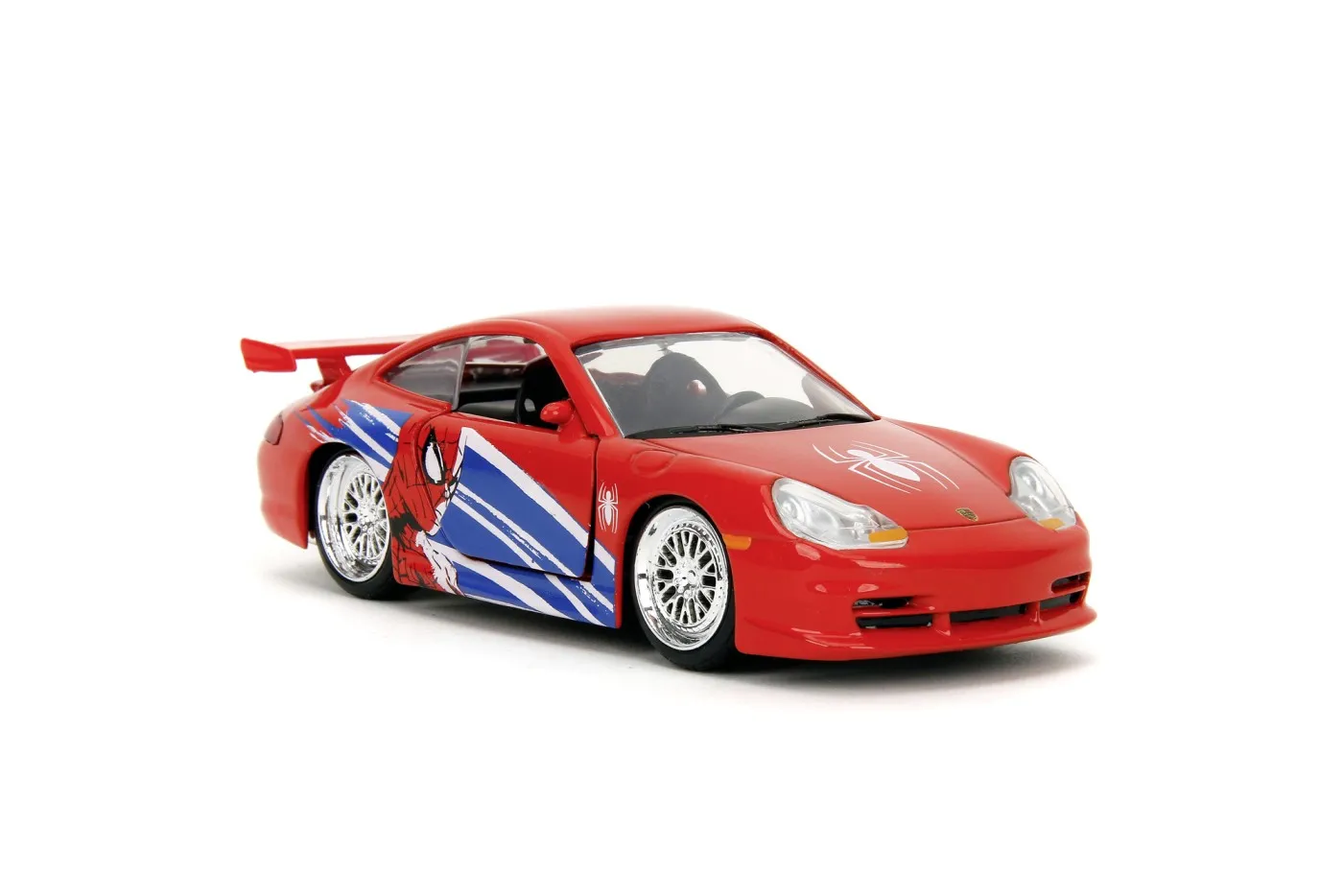 JADA MARVEL MASINUTA METALICA SPIDER MAN PORSCHE 911 GT3 RS SCARA 1 LA 32 - imagine 2