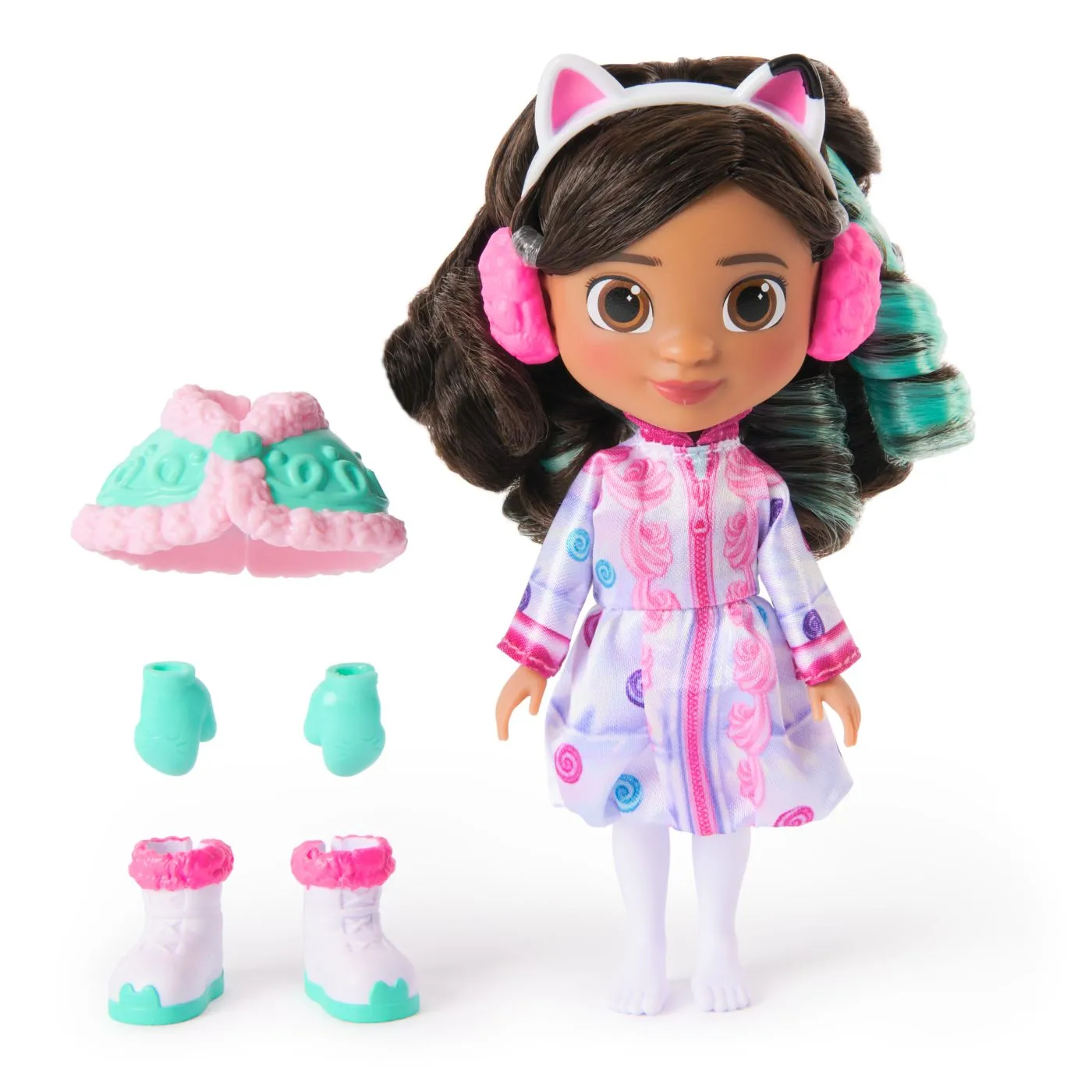 GABBYS DOLLHOUSE FILMUL PAPUSA TINUTA DE IARNA CU ACCESORII - imagine 2