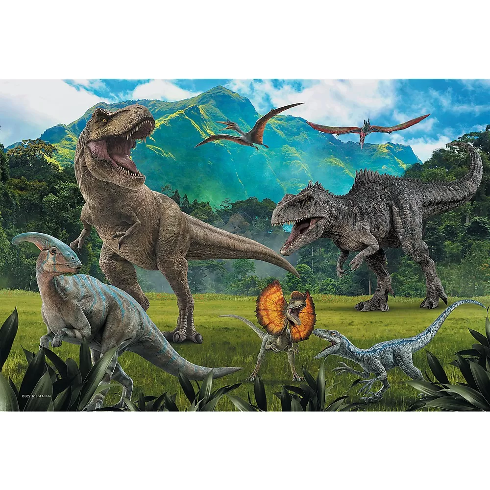 PUZZLE TREFL 100 PIESE JURASSIC WORLD LUMEA DINOZAURILOR - imagine 2