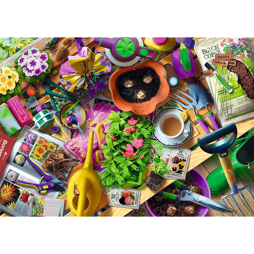 PUZZLE TREFL 1000 ARANJAREA GRADINII ARTIST ANDREW FARLEY - imagine 2