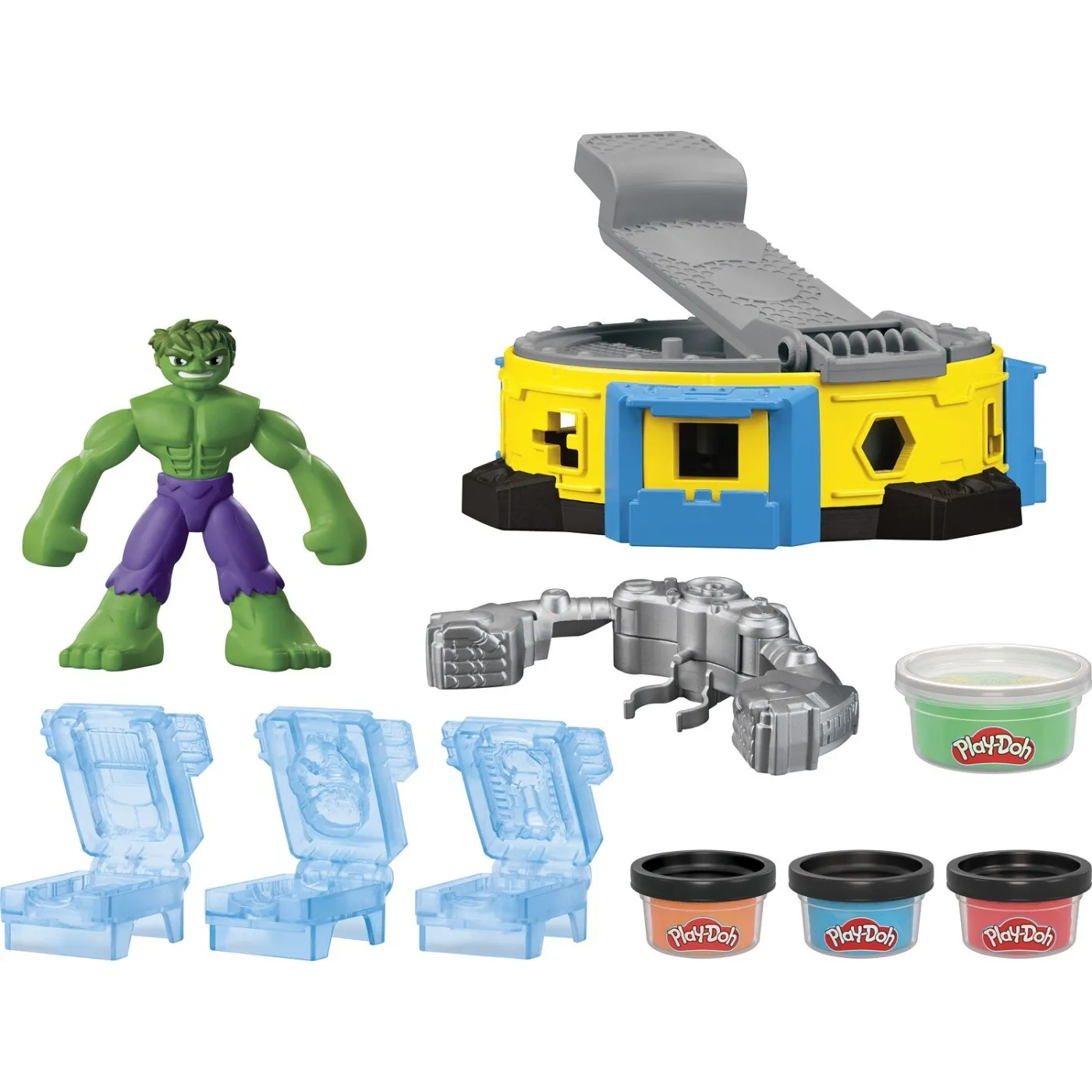 PLAY DOH MARVEL SET HULK LOVESTE SI ZDROBESTE - imagine 2