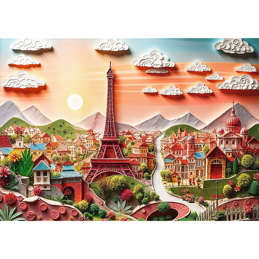 PUZZLE TREFL 1000 EDITIA ANIVERSARA 40 DE ANI 3D PARIS - imagine 2