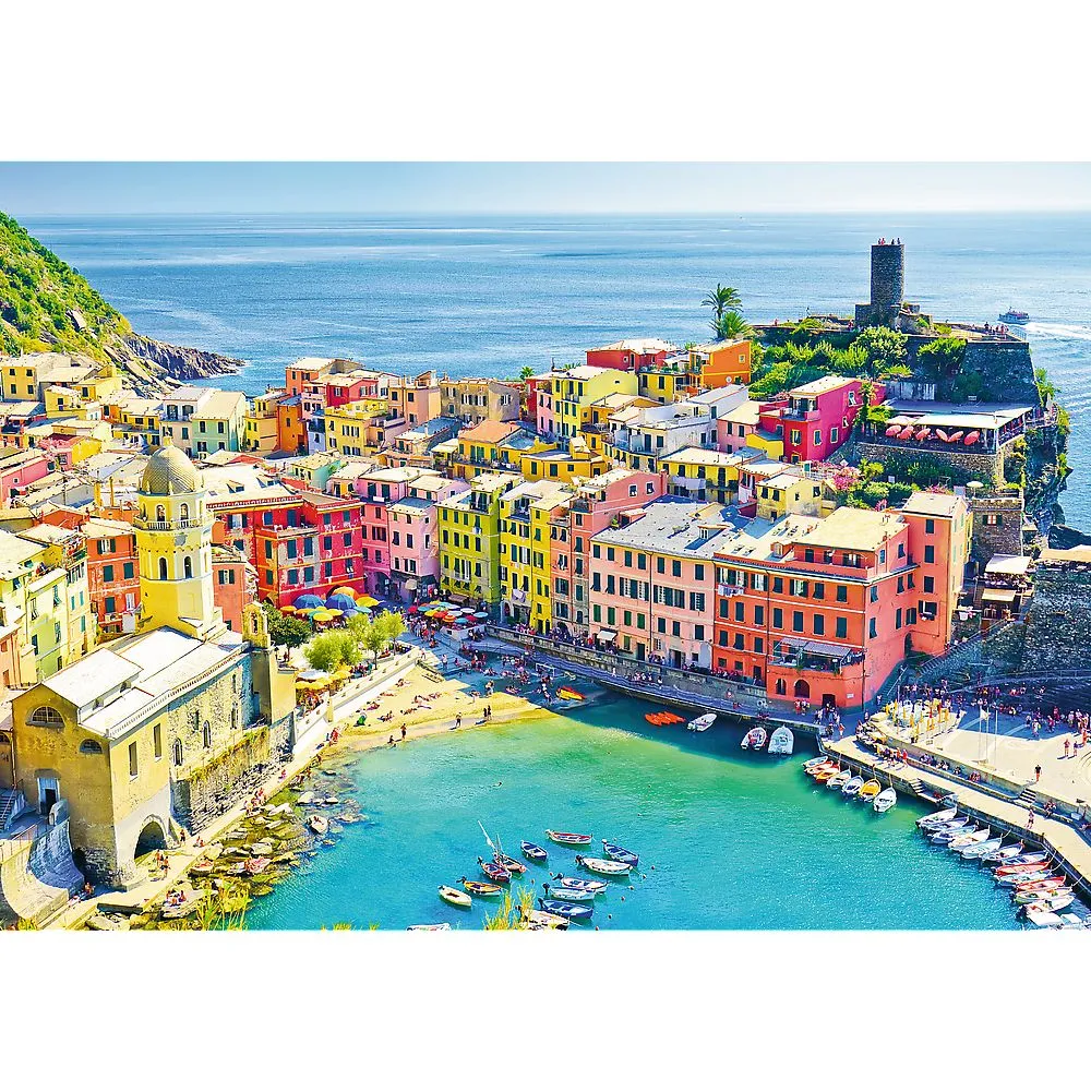 PUZZLE TREFL 1000 ORASUL PITORESC VERNAZZA LIGURIA ITALIA - imagine 2
