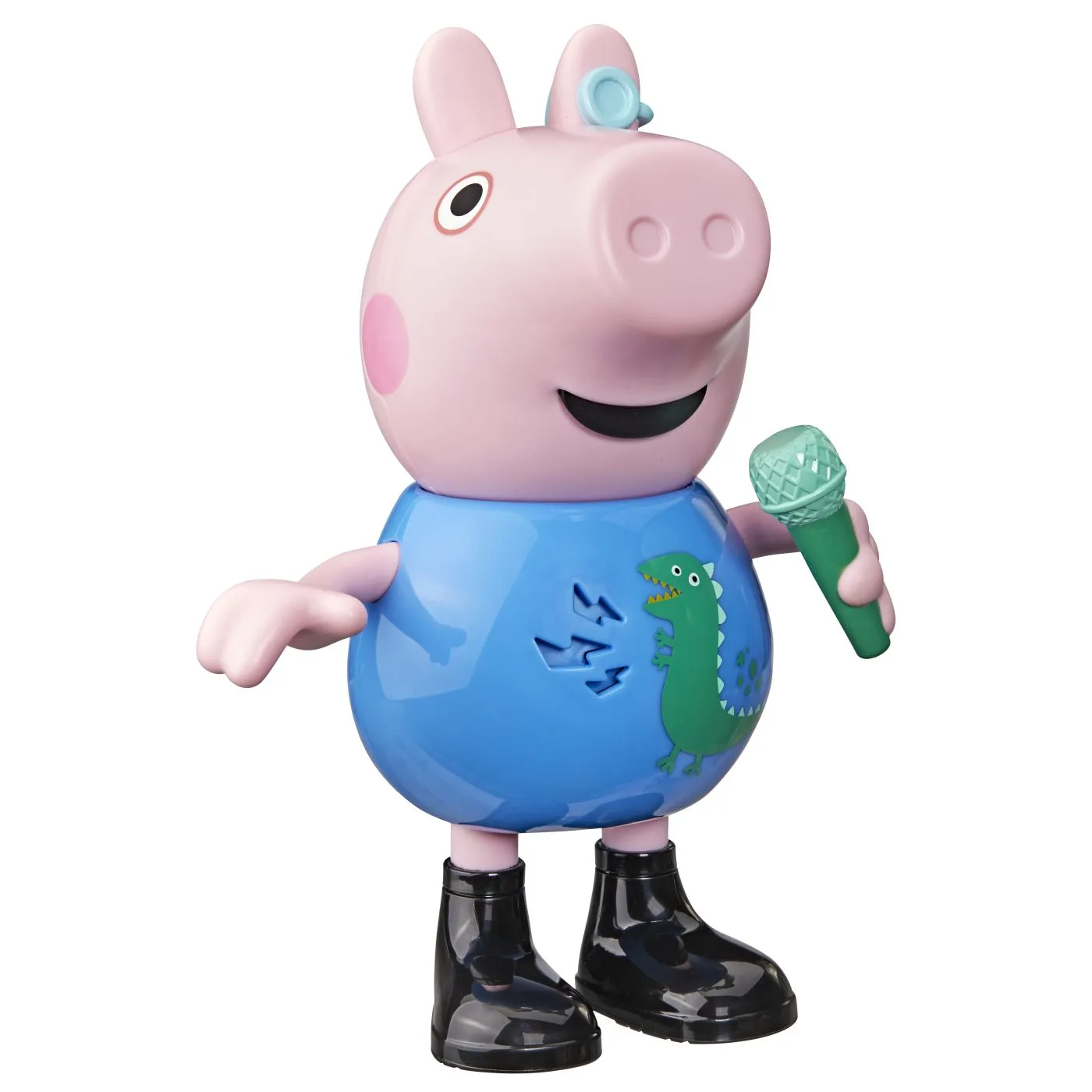 PEPPA PIG FIGURINA GEORGE INTERACTIVA CANTA SI GLUMESTE - imagine 2