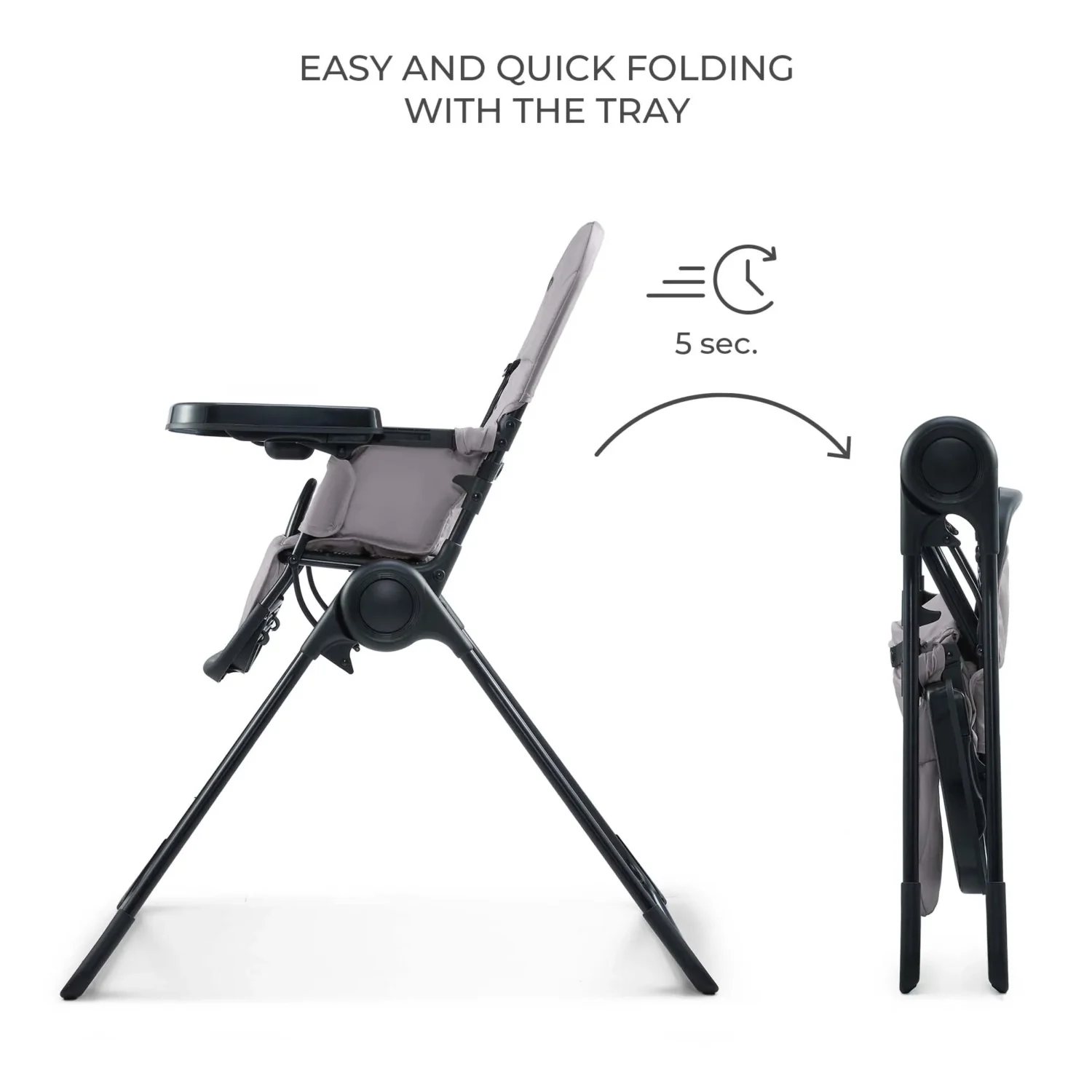 SCAUN DE MASA KINDERKRAFT BINCI, GREY - imagine 2