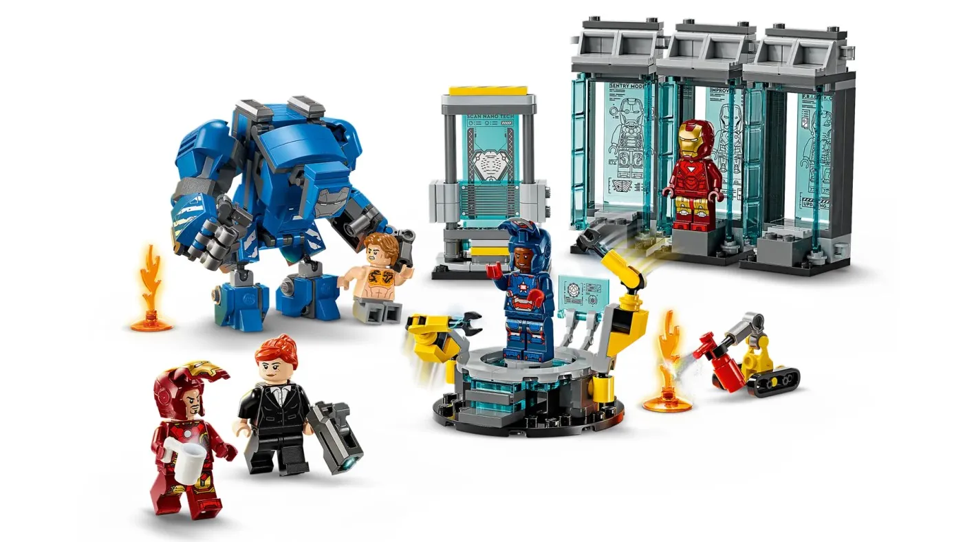 LEGO SUPER HEROES LABORATORUL LUI IRON MAN SALA ARMURILOR 76315 - imagine 2