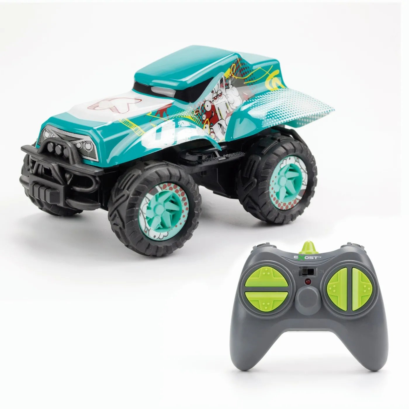 SILVERIT EXOST MASINA CU TELECOMANDA X MONSTER VERDE - imagine 2
