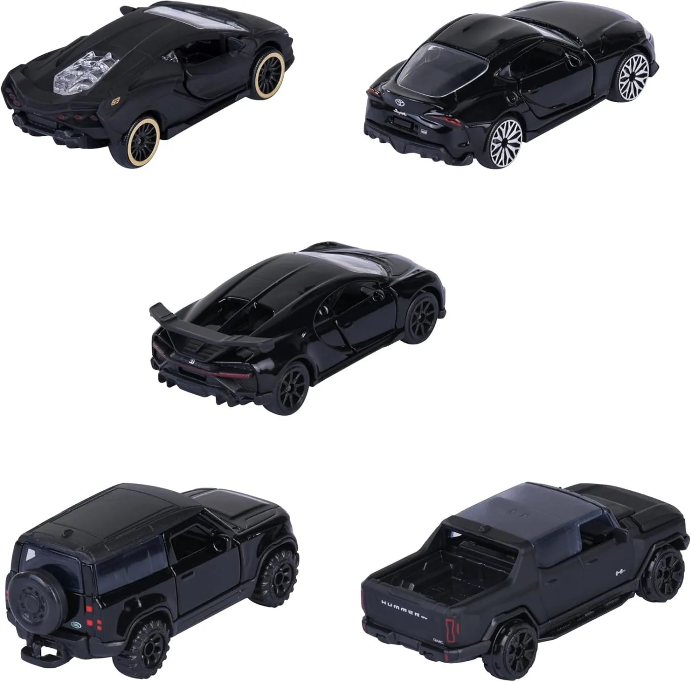 MAJORETTE SET 5 MASINUTE METALICE BLACK EDITION - imagine 2