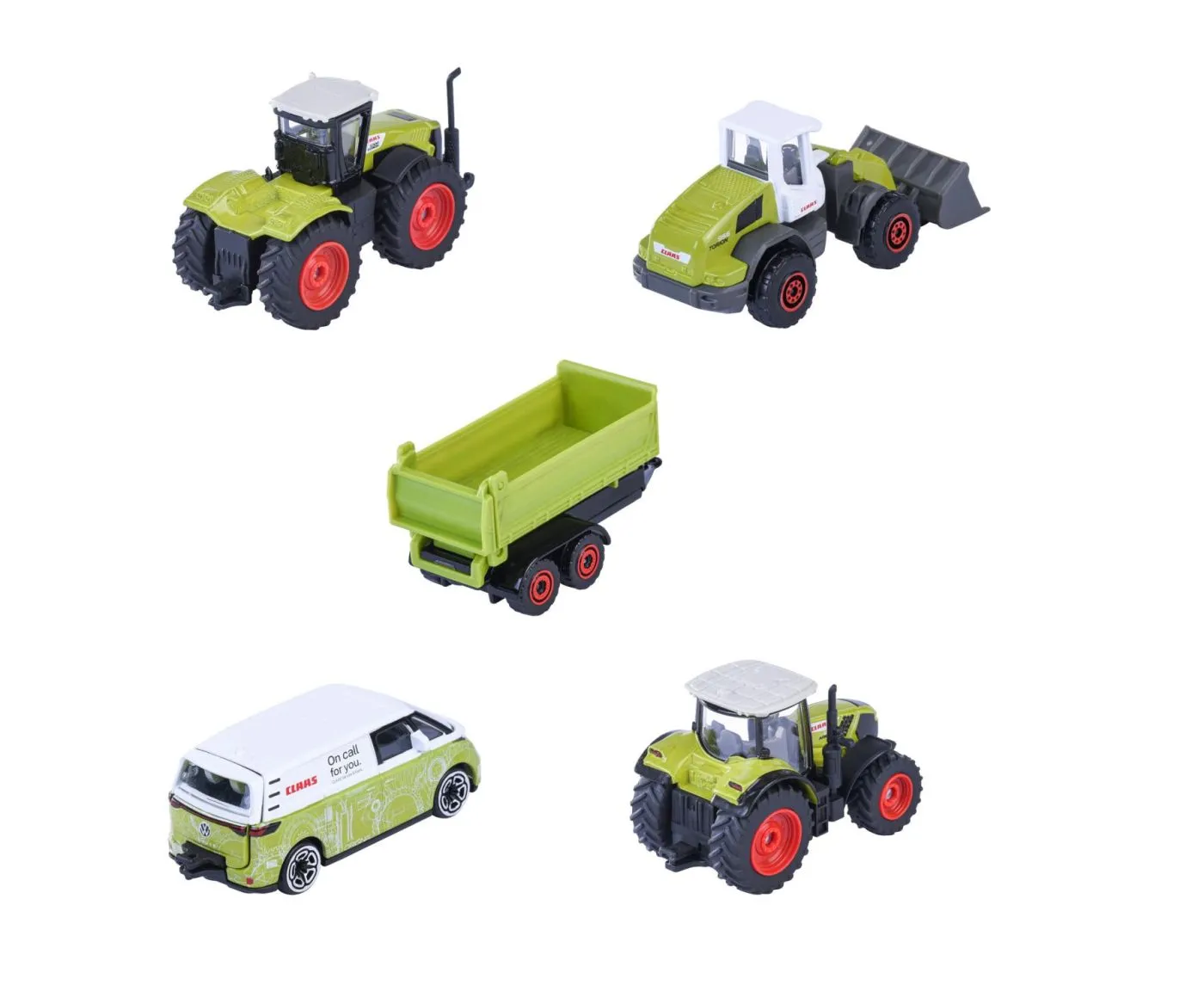 MAJORETTE CLASS SET 5 VEHICULE AGRICOLE METALICE FARM 7.5CM - imagine 2