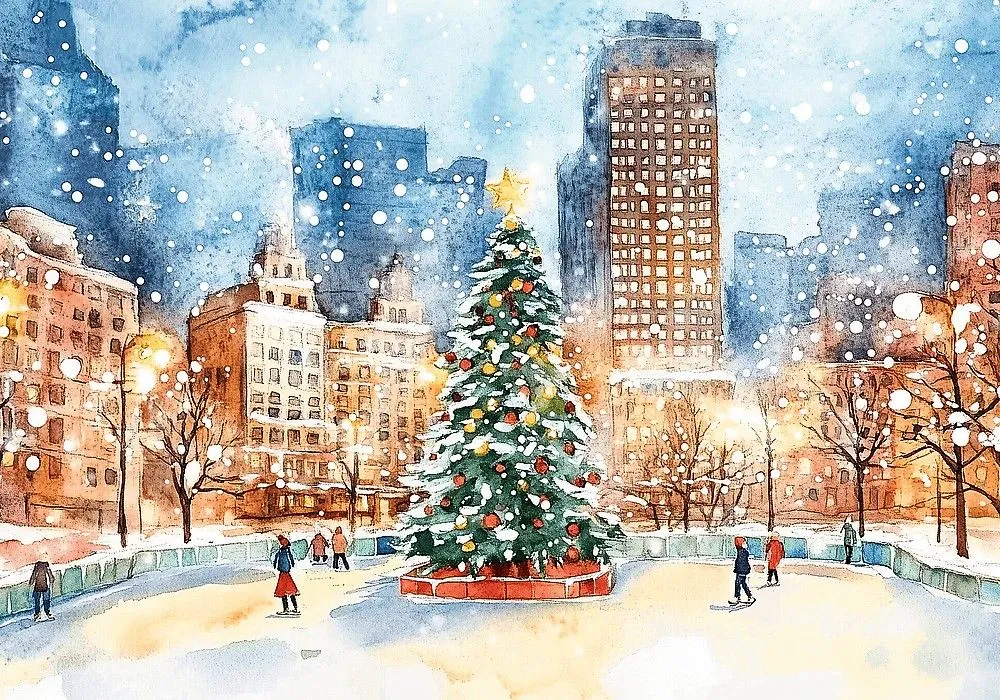 PUZZLE TREFL 1000 PREMIUM PLUS CENTRAL PARK USA WINTER WONDERLAND - imagine 2