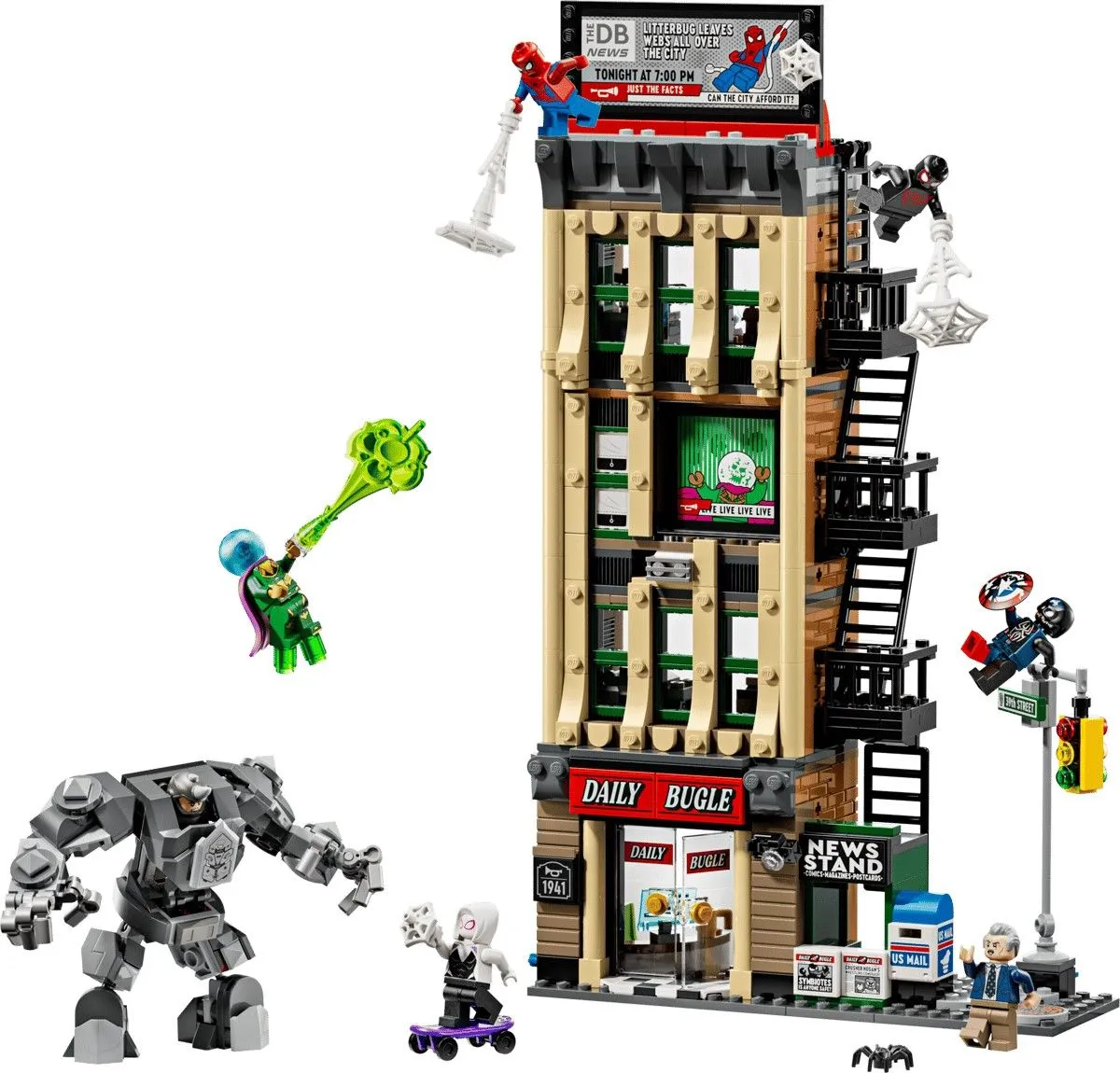LEGO MARVEL OMUL PAIANJEN VS MYSTERIO DAILY BUGLE 76342 - imagine 2