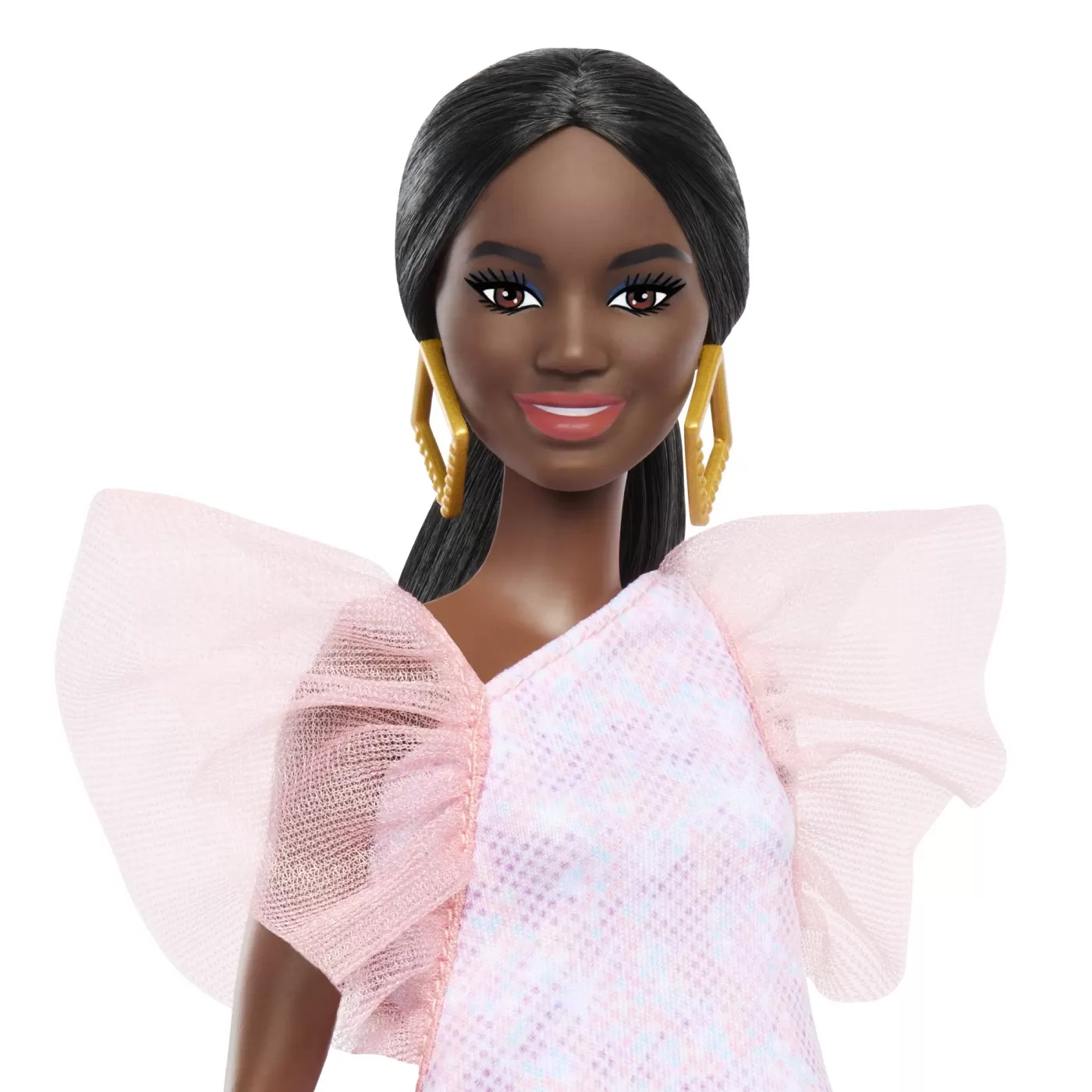 PAPUSA BARBIE FASHIONISTA AFRO-AMERICANA CU ROCHIE PEACH - imagine 3