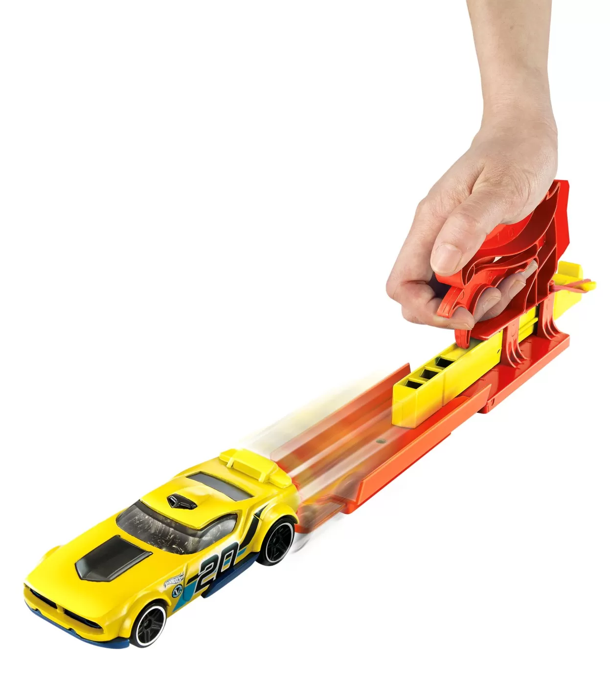 HOT WHEELS SET LANSATOR PORTABIL ROSU SI MASINUTA - imagine 3