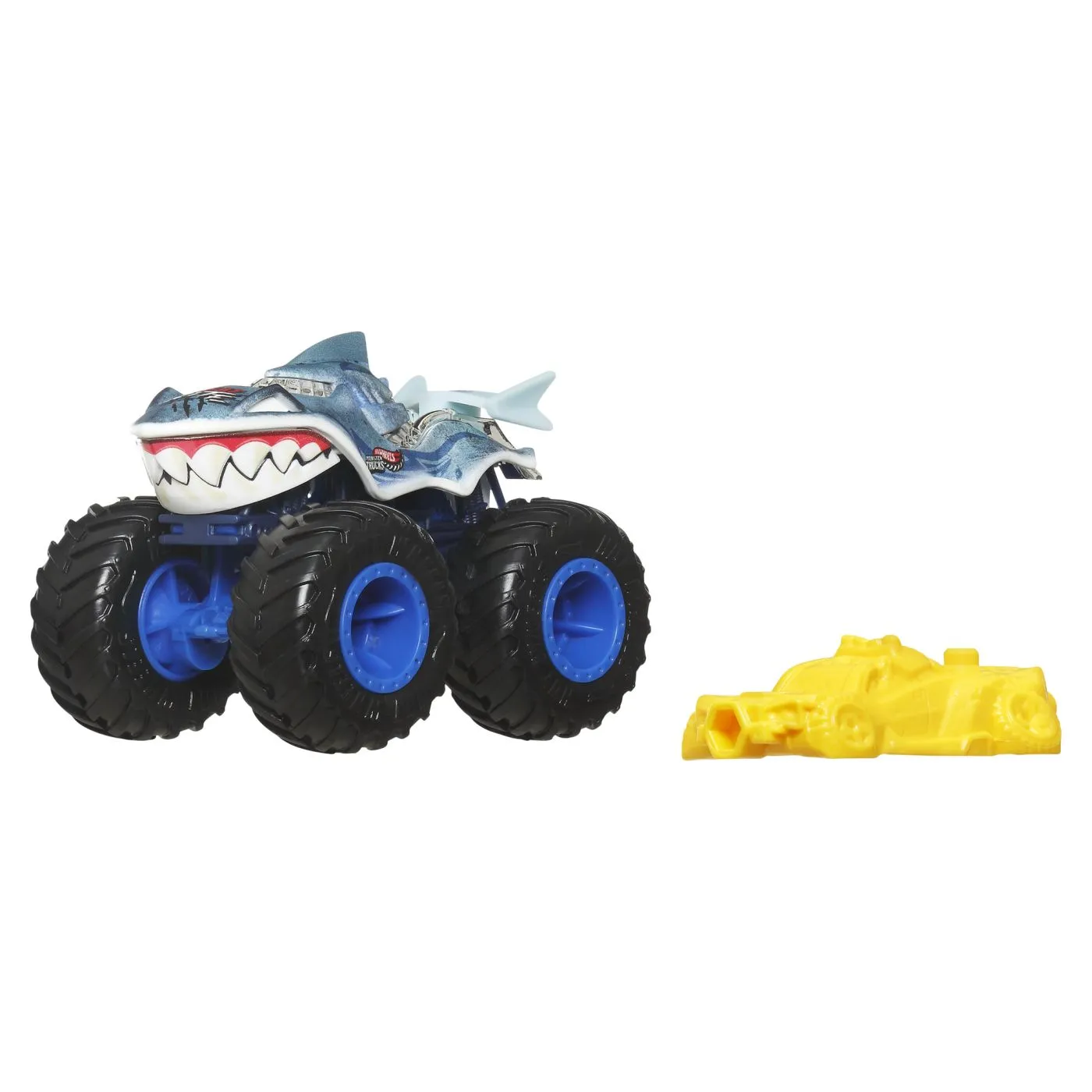 HOT WHEELS MONSTER TRUCK SHARKS VS DINOS MASINUTA GREAT BITE ECHIPA SHARK SCARA 1 LA 64 - imagine 3