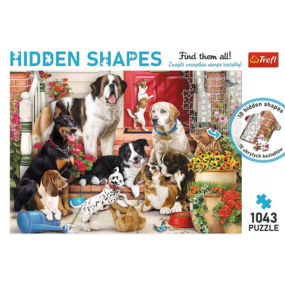 PUZZLE TREFL 1000 FORME ASCUNSE CATELUSII DRAGUTI - imagine 3