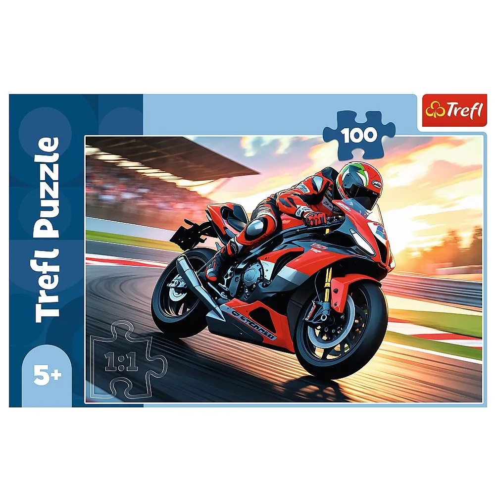 PUZZLE TREFL 100 MOTOCICLETA RAPIDA - imagine 3
