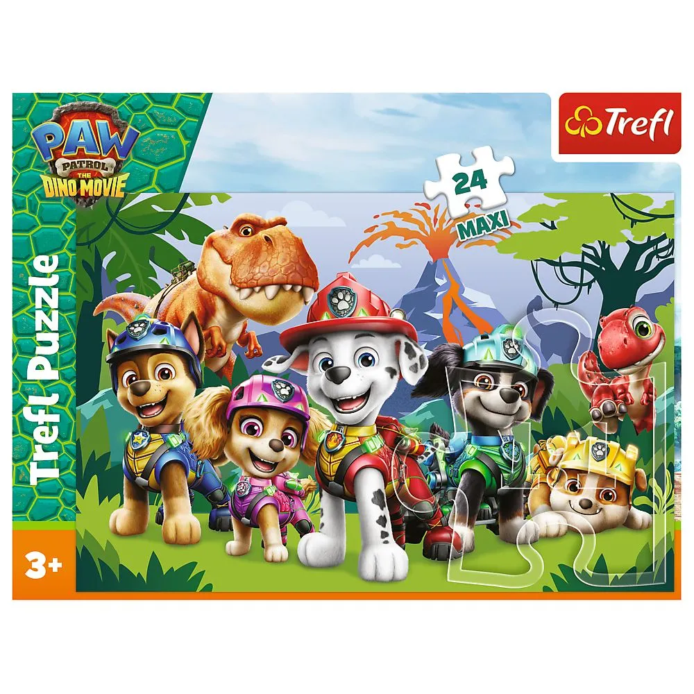 PUZZLE TREFL 24 MAXI PATRULA CATELUSILOR PRIETENIE PREISTORICA - imagine 3